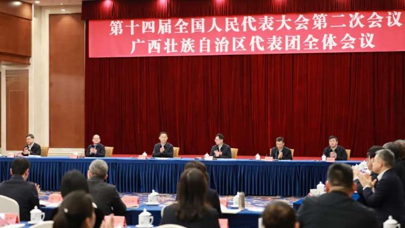 十四届全国人大二次会议广西代表团召开第一次全体会议