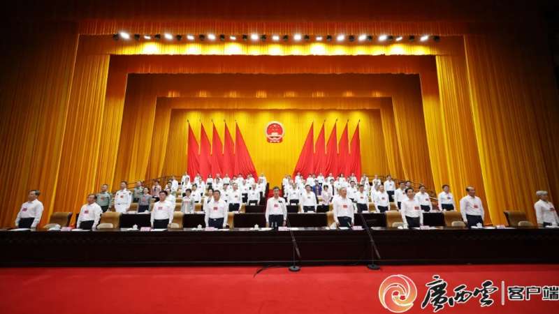 自治区十四届人大四次会议胜利召开 陈刚讲话 韦韬当选为广西壮族自治区主席